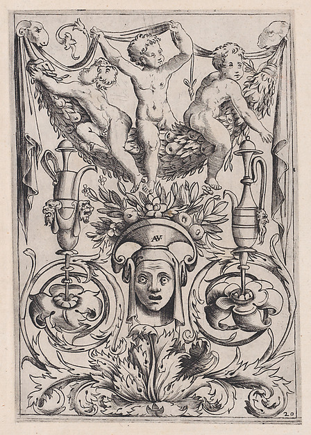 Agostino Veneziano (Agostino dei Musi), Ornamental Panel