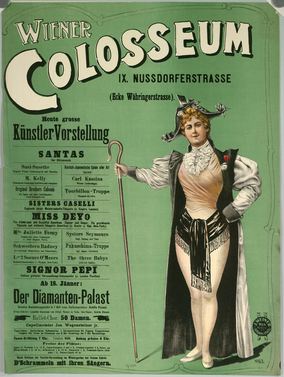Anonym, WIENER COLOSSEUM; Heute große Künstler-Vorstellung; SANTAS