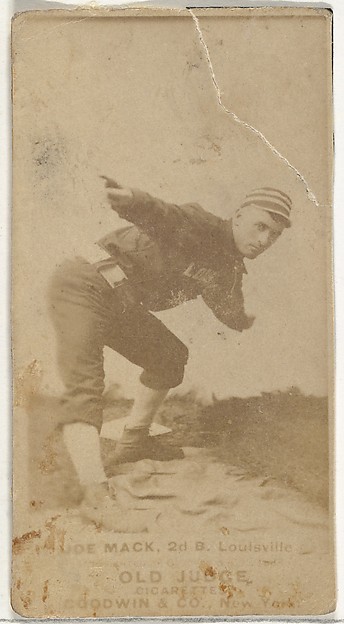 Goodwin & Company, Joseph "Reddy" Mack, 2nd Base, Louisville Colonels, from the Old Judge series (N172) for Old Judge Cigarettes