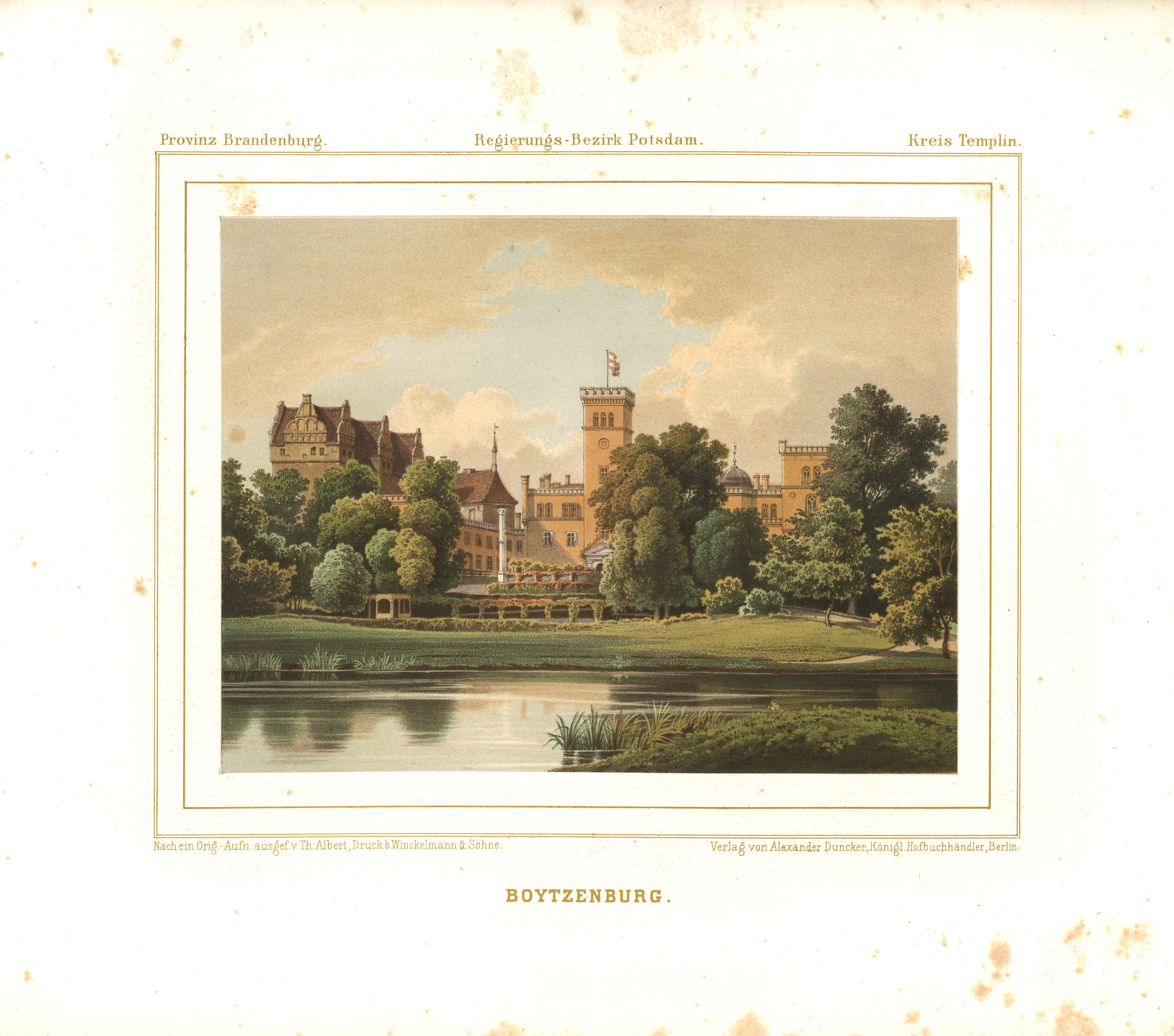 Theodor Albert, Boitzenburg: Schloss von Osten
