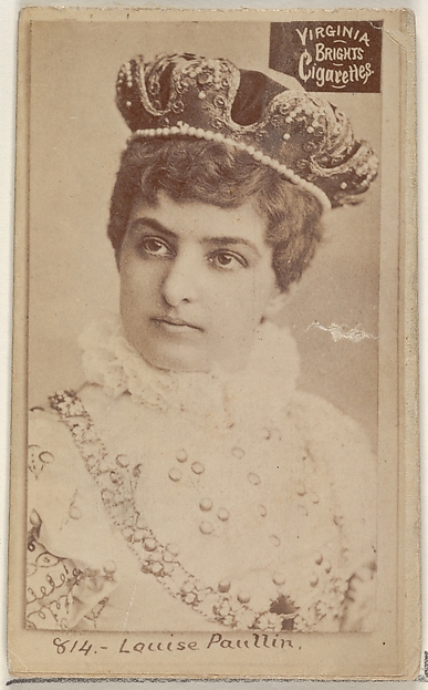 Allen & Ginter, Card 814, Louise Paullin, from the Actors and Actresses series (N45, Type 2) for Virginia Brights Cigarettes
