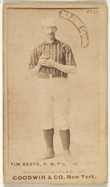 Goodwin & Company, Timothy John "Tim" Keefe, Pitcher, New York, from the Old Judge series (N172) for Old Judge Cigarettes