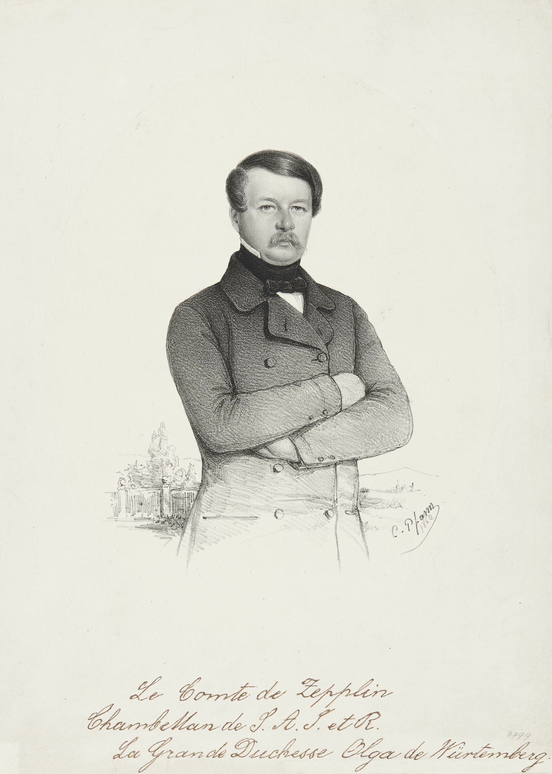 Christian Sigmund Pfann, Bildnis Graf Ferdinand von Zeppelin
