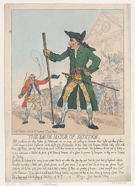 Thomas Rowlandson, The Drum Major of Sedition