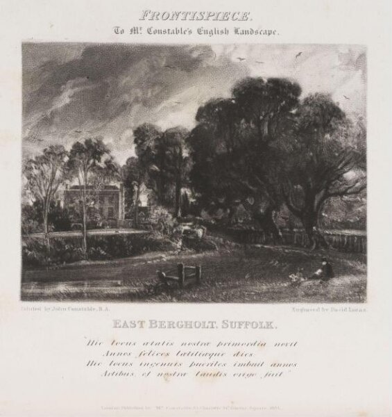 Constable, John RA, EAST BERGHOLT, SUFFOLK