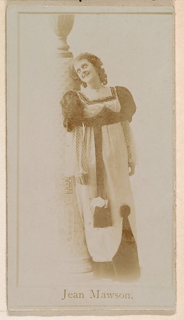 Kinney Brothers Tobacco Company, Jean Mawson, from the Actresses series (N245) issued by Kinney Brothers to promote Sweet Caporal Cigarettes