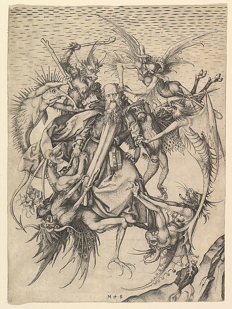 Martin Schongauer, Saint Anthony Tormented by Demons