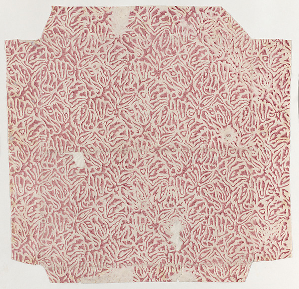 Anonymous, Sheet with red abstract pattern