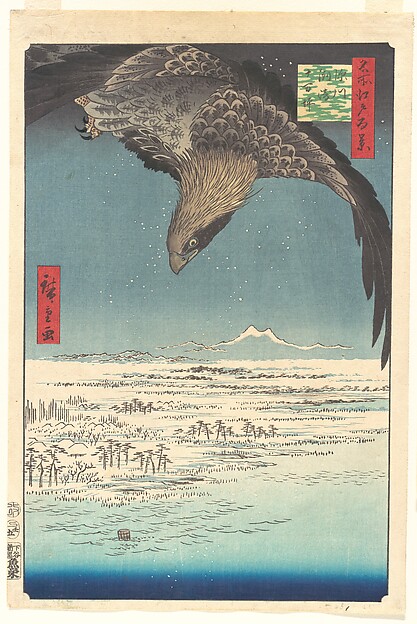 Utagawa Hiroshige, “Jūmantsubo Plain at Fukagawa Susaki,” from the series One Hundred Famous Views of Edo