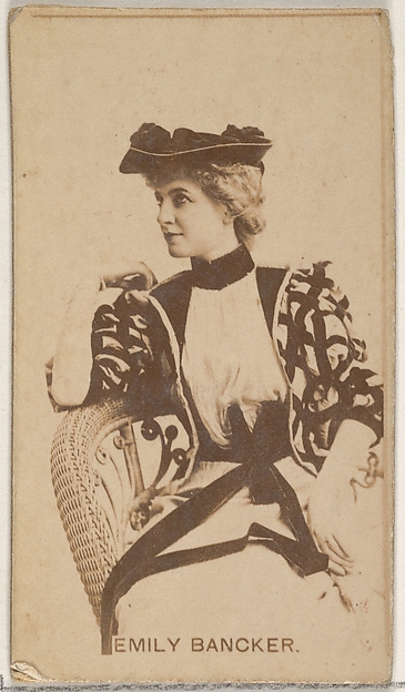 Allen & Ginter, Emily Bancker, from the Actors and Actresses series (N45, Type 8) for Virginia Brights Cigarettes