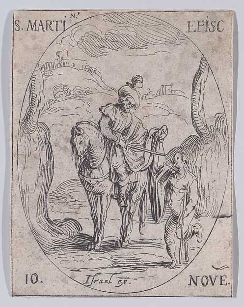 Jacques Callot, S. Martin, évêque (St. Martin, Bishop), November 10th, from "Les Images De Tous Les Saincts et Saintes de L'Année" (Images of All of the Saints and Religious Events of the Year)