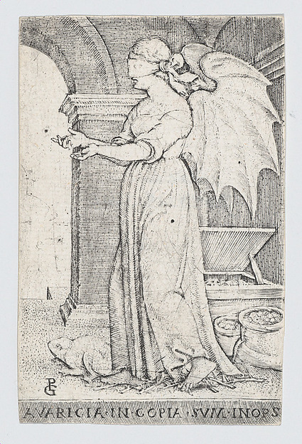 Georg Pencz, Avarice (Avaritia), from "The Seven Vices"