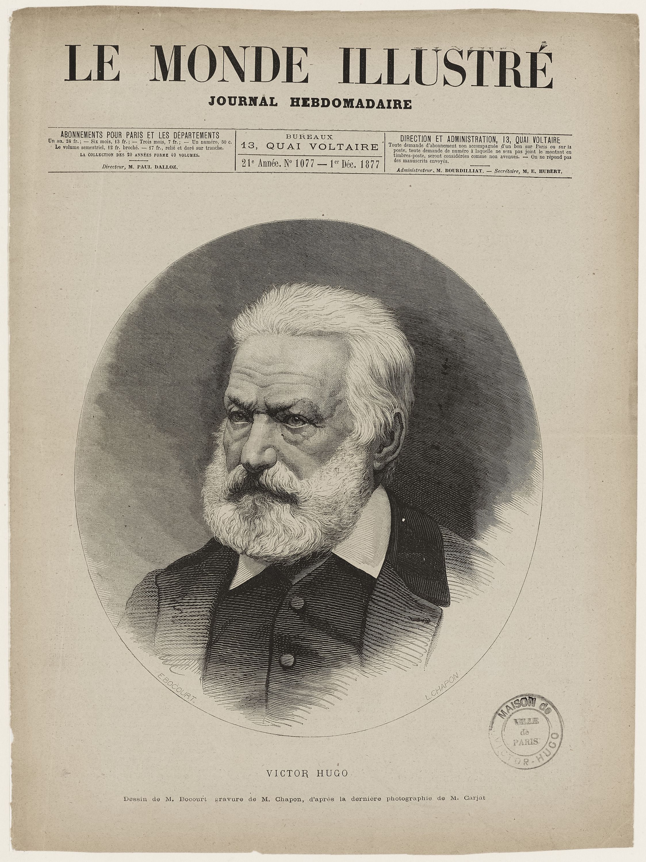 Léon-Louis Chapon, Victor Hugo
