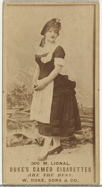 W. Duke, Sons & Co., Card Number 309, M. Lional, from the Actors and Actresses series (N145-5) issued by Duke Sons & Co. to promote Cameo Cigarettes