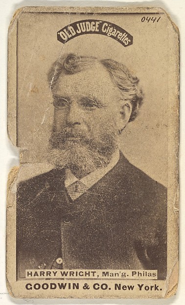 Goodwin & Company, William Henry "Harry" Wright, Manager, Philadelphia, from the Old Judge series (N172) for Old Judge Cigarettes
