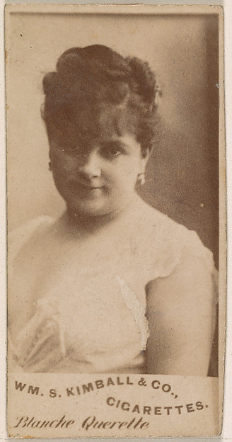 William S. Kimball & Company, Blanche Querrette, from the Actresses series (N203) issued by Wm. S. Kimball & Co.