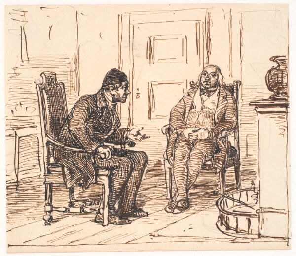 Wilhelm Marstrand, Diskussion mellem to velærværdigheder