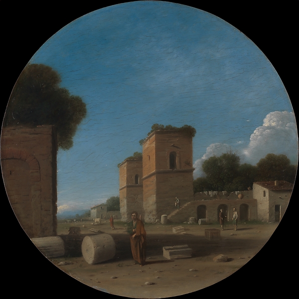 Goffredo Wals, A Roman Landscape with Figures
