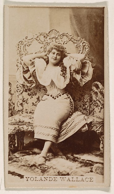 Kinney Brothers Tobacco Company, Yolande Wallace, from the Actresses series (N245) issued by Kinney Brothers to promote Sweet Caporal Cigarettes
