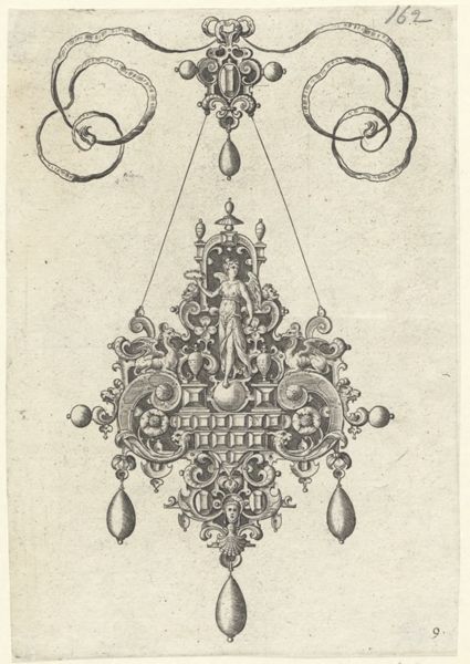 Collaert, Hans, (approximately 1530-1581), (printmaker), Designs for pendants: Victoria with a laurel wreath