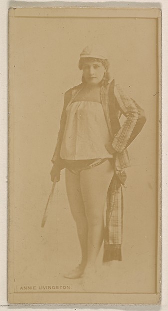 Kinney Brothers Tobacco Company, Annie Livingston, from the Actresses series (N245) issued by Kinney Brothers to promote Sweet Caporal Cigarettes