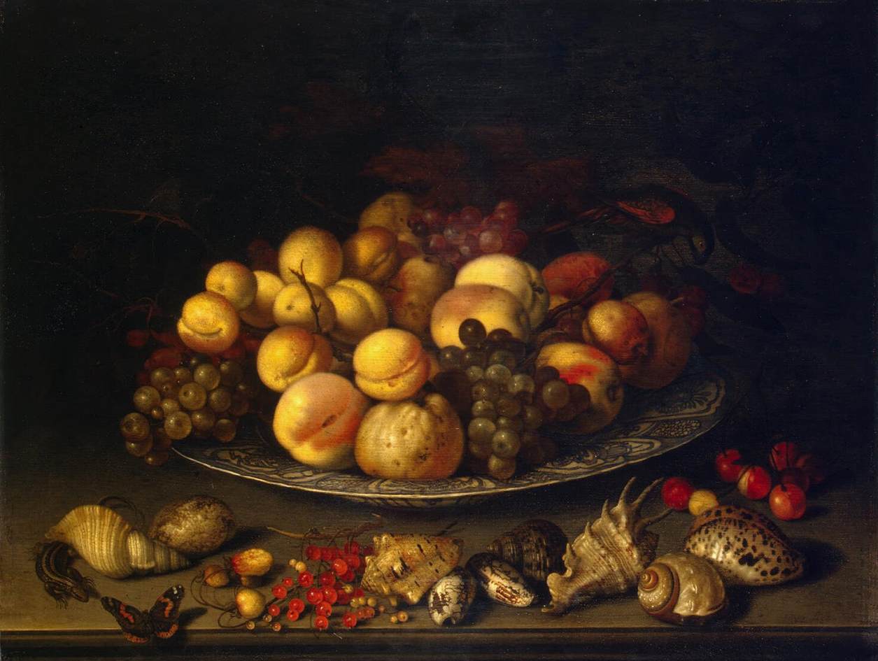 Balthasar van der Ast, Plate with Fruits and Shells