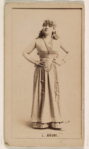 Kinney Brothers Tobacco Company, Laura Moore, from the Actresses series (N245) issued by Kinney Brothers to promote Sweet Caporal Cigarettes