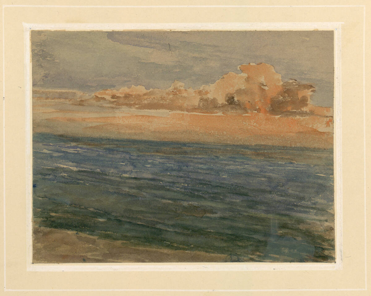 Anonym, Blick aufs Meer in der Abendstimmung