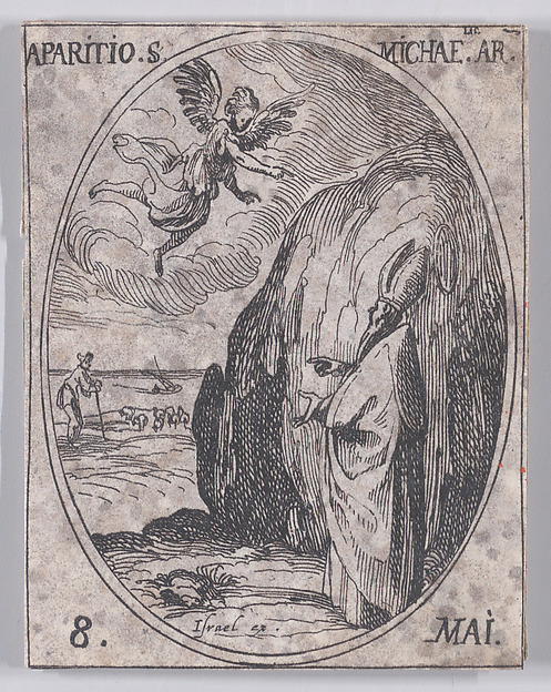 Jacques Callot, L'Apparition de S. Michel, archange (The Apparition of St. Michael, Archangel), May 8th, from "Les Images De Tous Les Saincts et Saintes de L'Année" (Images of All of the Saints and Religious Events of the Year)