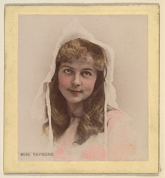 Kinney Brothers Tobacco Company, Miss Raymond, from the Actresses series (N246), Type 2, issued by Kinney Brothers to promote Sporting Extra Cigarettes