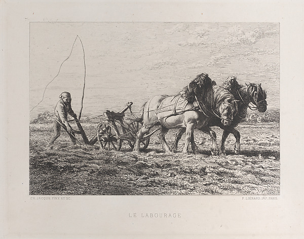 Charles Jacque, Plowing