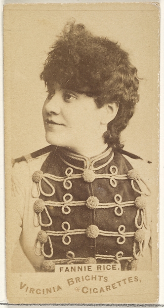 Allen & Ginter, Fanny Rice, from the Actors and Actresses series (N45, Type 1) for Virginia Brights Cigarettes