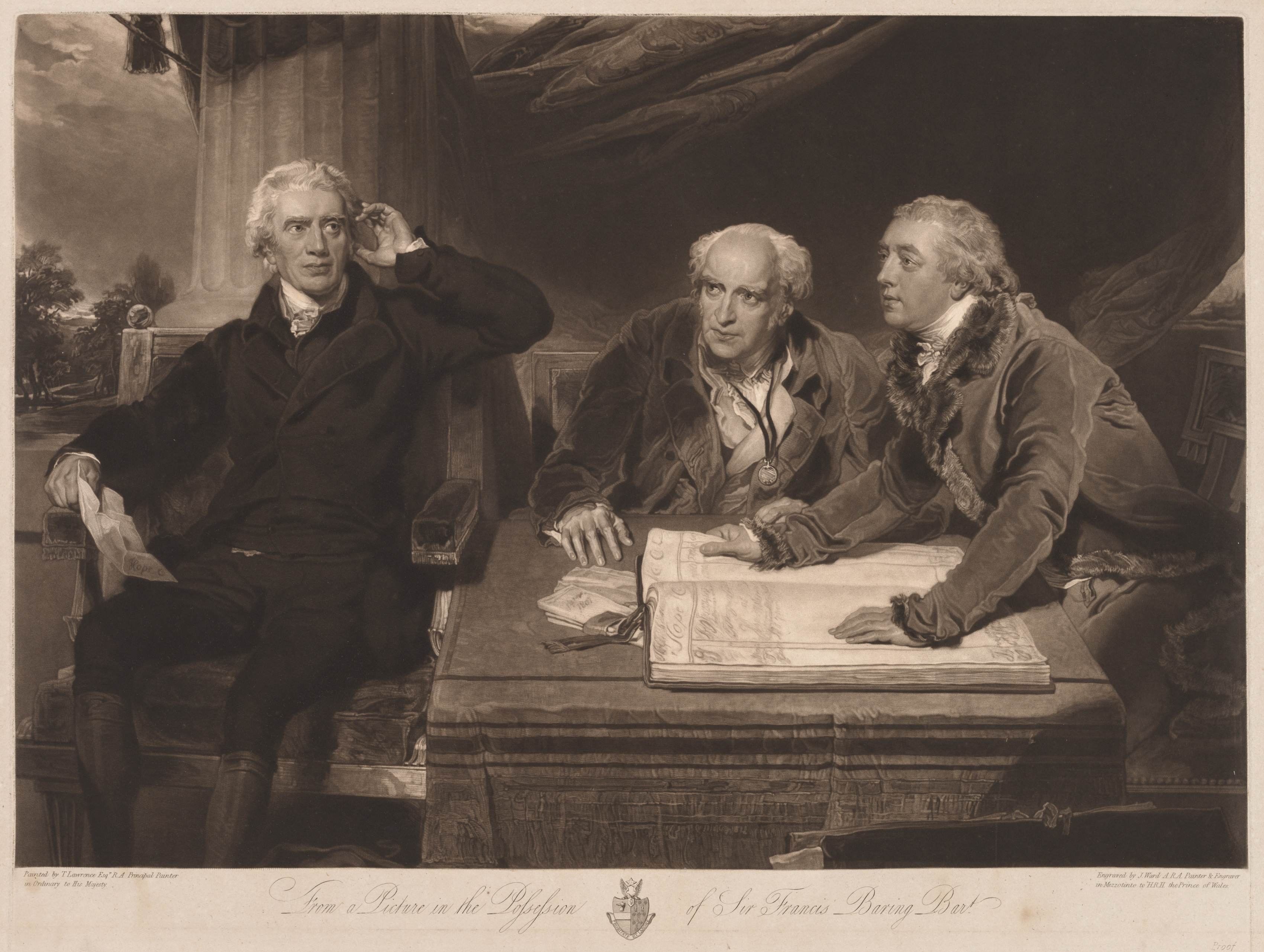 James Ward, Sir Francis and John Baring and Charles Wall