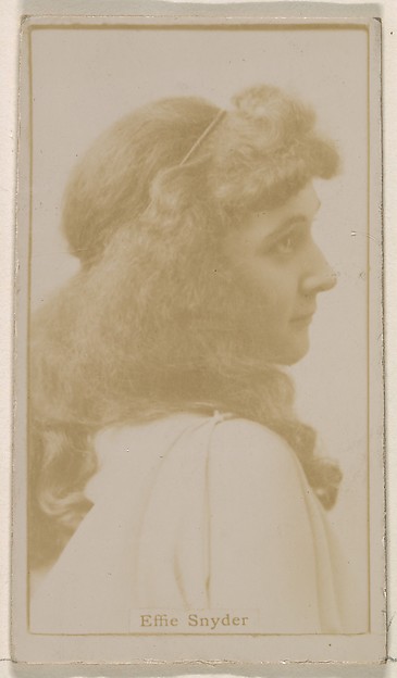 Kinney Brothers Tobacco Company, Effie Snyder, from the Actresses series (N245) issued by Kinney Brothers to promote Sweet Caporal Cigarettes