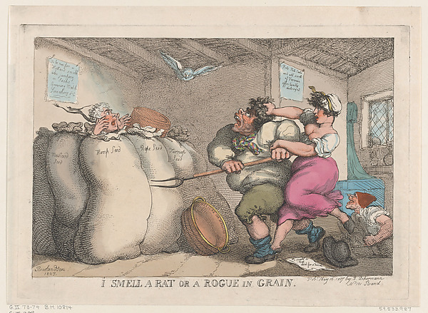 Thomas Rowlandson, I Smell a Rat or a Rogue in Grain