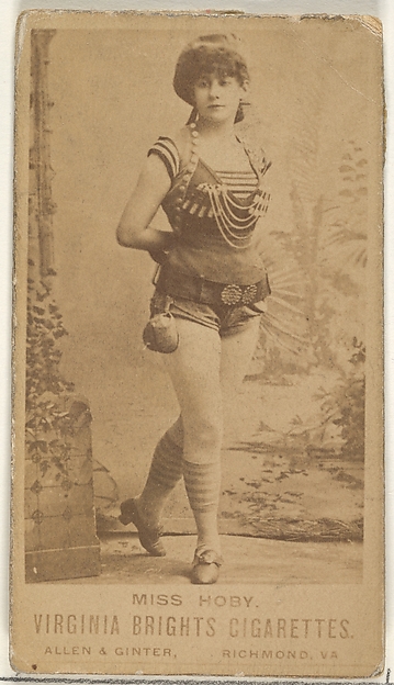 Allen & Ginter, Miss Hoby, from the Actors and Actresses series (N45, Type 1) for Virginia Brights Cigarettes