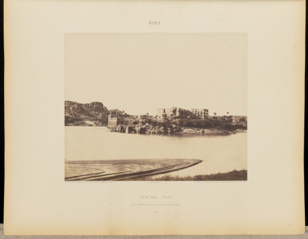 Félix Teynard, Ile de Fîleh (Philæ). Vue générale prise du Sud-Est au Point B
