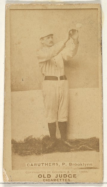Goodwin & Company, Caruthers, Pitcher, Brooklyn, from the Old Judge series (N172) for Old Judge Cigarettes