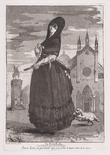 Giovanni David, The Zendale, or the woman returning from church, from "Divers Portraits"
