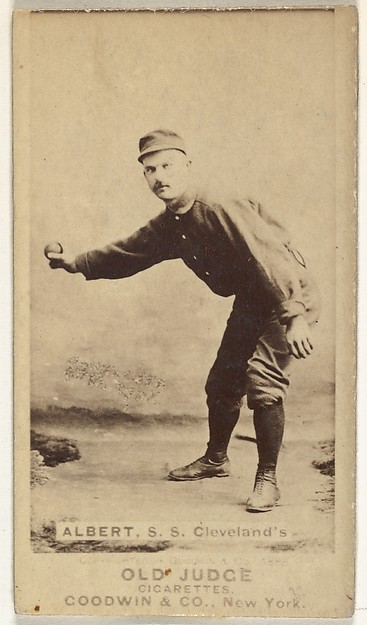 Goodwin & Company, August Peterson "Gus" Alberts, Shortstop, Cleveland, from the Old Judge series (N172) for Old Judge Cigarettes