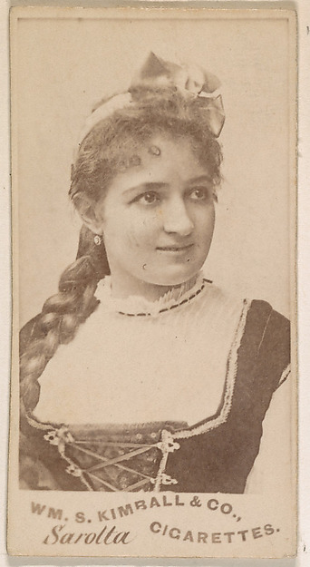 William S. Kimball & Company, Miss Sarotta, from the Actresses series (N203) issued by Wm. S. Kimball & Co.