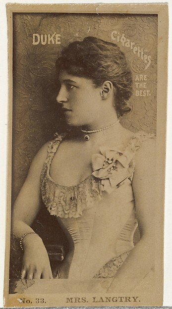 W. Duke, Sons & Co., Card Number 33, Mrs. Langtry, from the Actors and Actresses series (N145-6) issued by Duke Sons & Co. to promote Duke Cigarettes