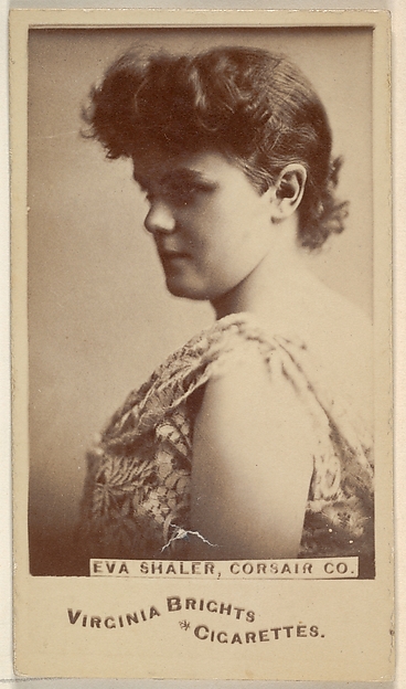 Allen & Ginter, Eva Shaler, Corsair Co., from the Actors and Actresses series (N45, Type 6) for Virginia Brights Cigarettes