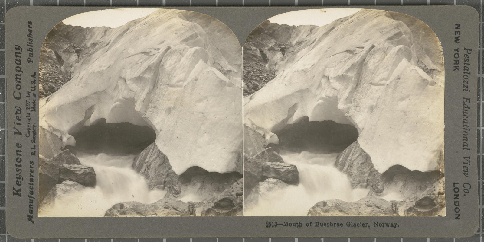 Desconegut, Mouth of Buerbrae Glacier, Norway Keystone View Company, Pestalozzi Educational View Co