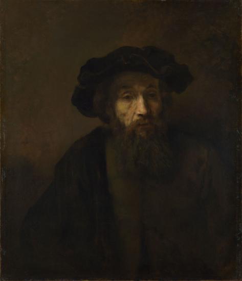 Rembrandt, A Bearded Man in a Cap