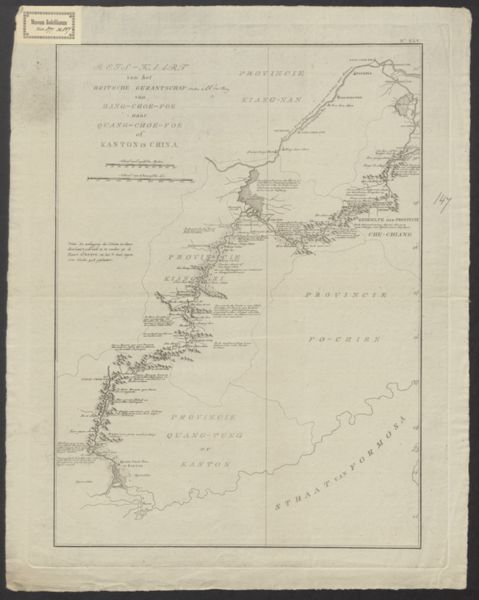 J. (1754-1816) (mapmaker) Allart, Reis - Kaart van het Britsche Gezant-schap van Hang-Choe-Foe naar Quang-Choe-Foe of Kanton China