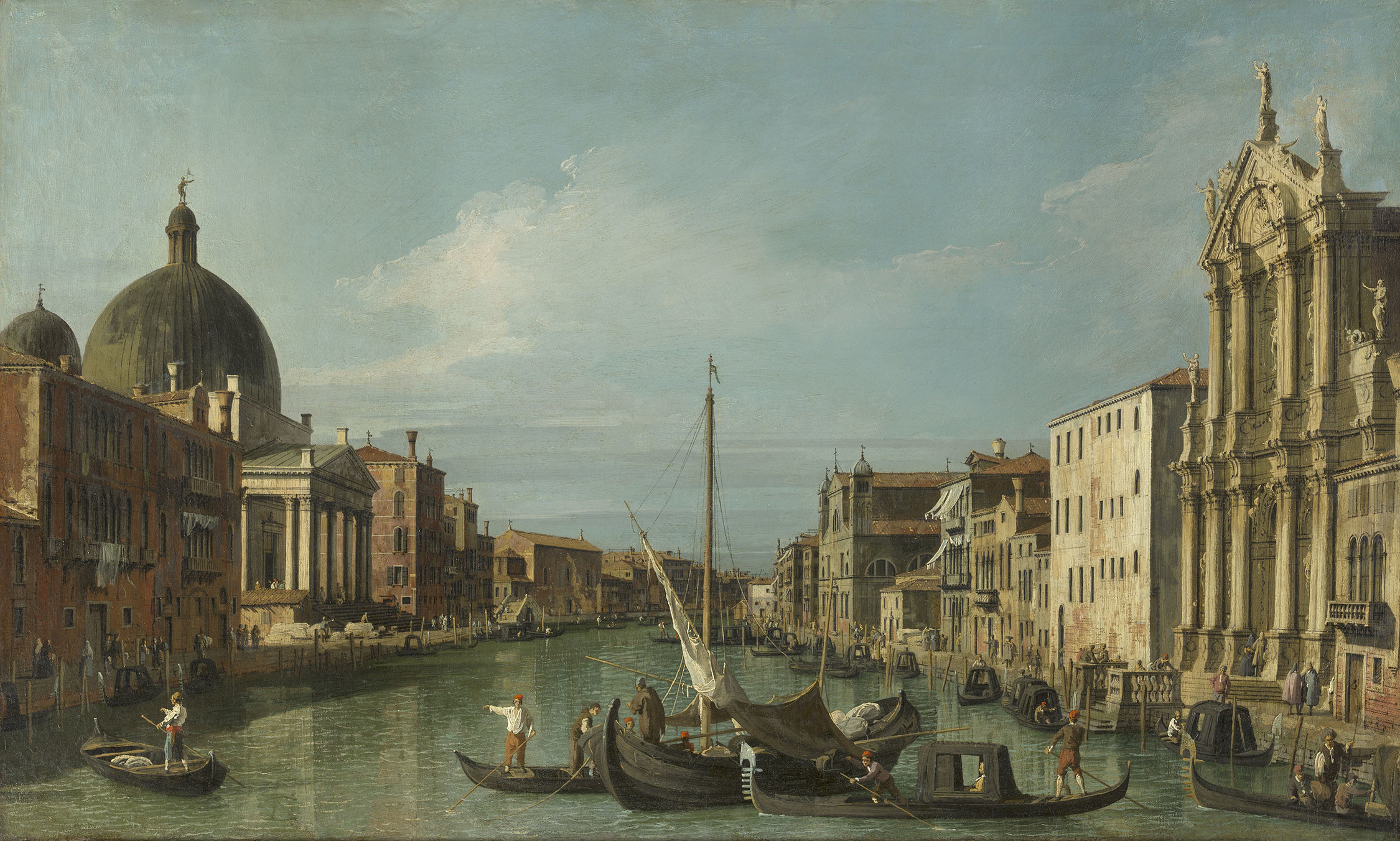 Canaletto, Venice: The Grand Canal with the Scalzi and San Simeone Piccolo