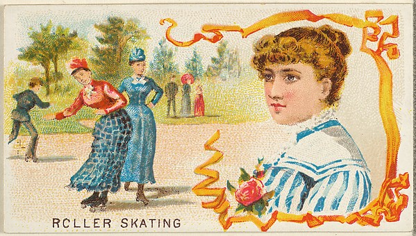 Goodwin & Company, Roller Skating, from the Games and Sports series (N165) for Old Judge Cigarettes