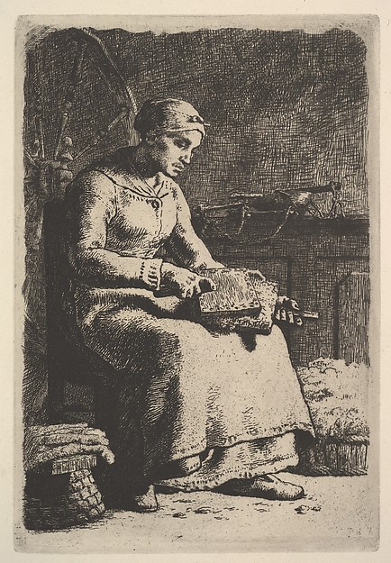 Jean-François Millet, The Wool Carder