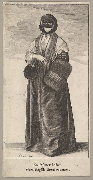Wenceslaus Hollar, English Lady in Winter Costume (The Winter habit of an English Gentlewoman)